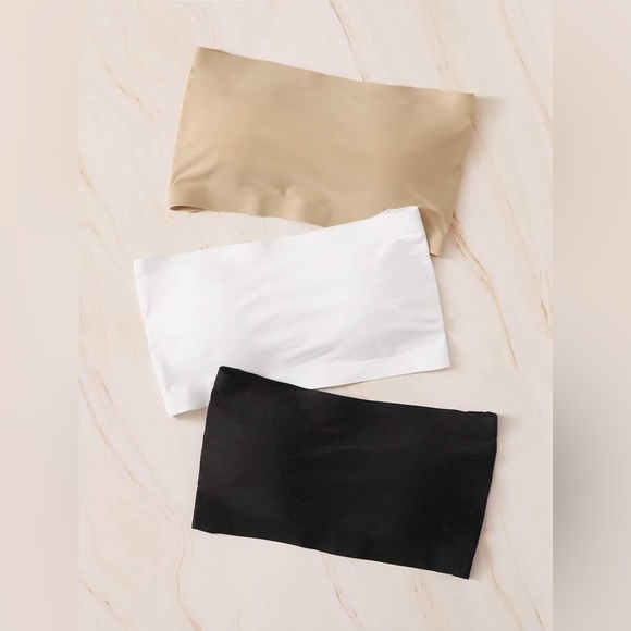 3-Pack Solid Bandeau Bra Set - Picture 5 of 7